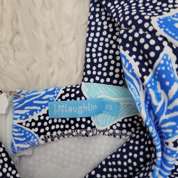 J Mclaughlin Maxi Summer Dress Sz XS Blue Floral - Picture 3 of 9